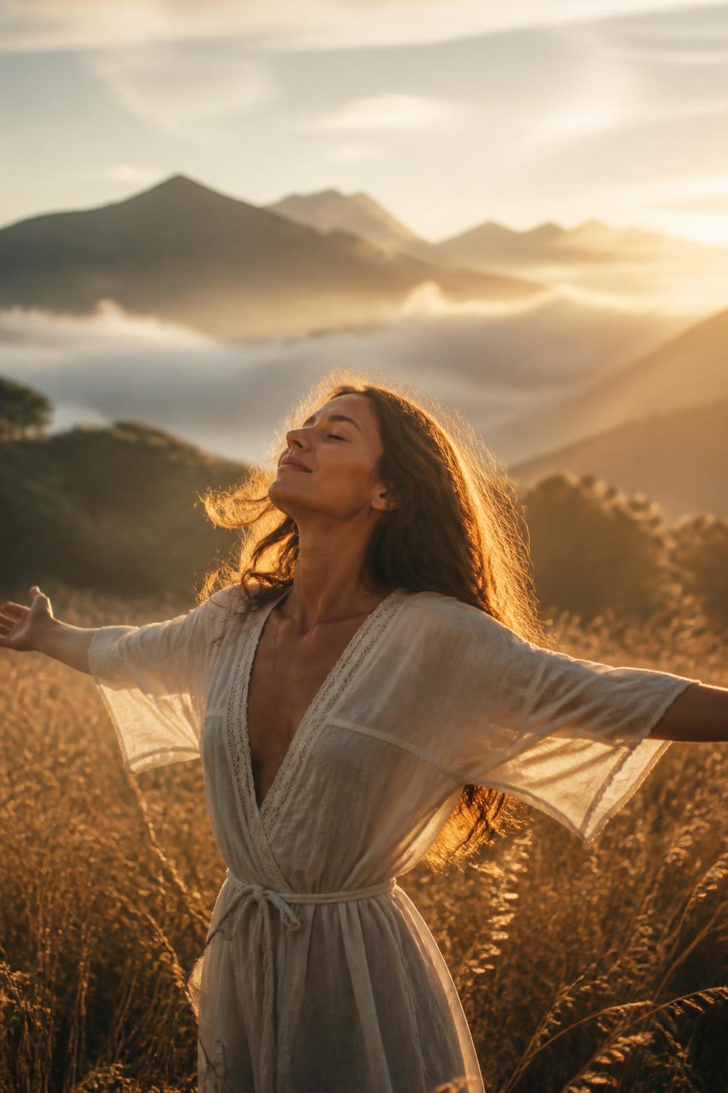 Persona sintiéndose libre en la naturaleza — Neuro-Consciencia